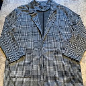 Love Tree Women’s Plaid Open Long Length Jacket